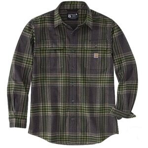 NWT Carhartt Men's Loose Fit Heavyweight Flannel Long Sleeve Plaid Shirt SZ XL